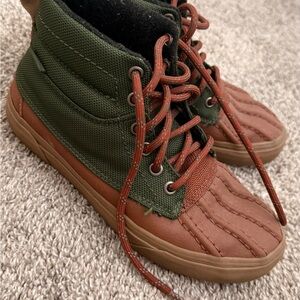 Vans Olive and Chestnut High-Top Sneakers
